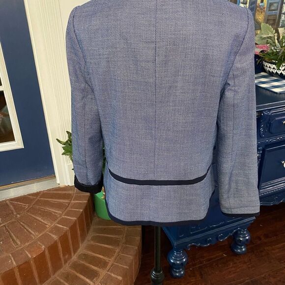 Talbots navy blue open front blazer Size 8 New without tags - Picture 2 of 7